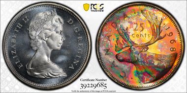 1968 25C Silver MS67