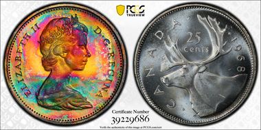 1968 25C Silver MS66