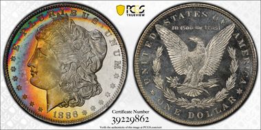 1886 $1 MS63+ DMPL
