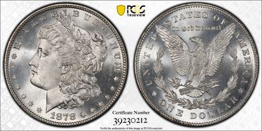 1878 7TF $1 Reverse of 1878 MS64