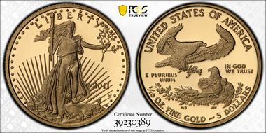 2011-W $5 Gold Eagle PR69DCAM