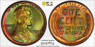 1956 1C MS66RB