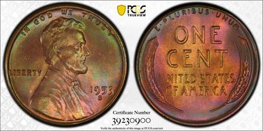 1953-S 1C MS66RB