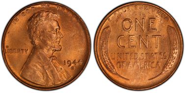1944-S 1C MS65RD