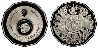 2016 50C 50 Yrs Decimal Currency PR70DCAM