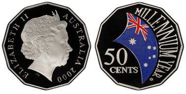 2000 50C Millennium - Colorized PR70DCAM