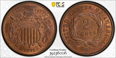 1871 2C MS66RB