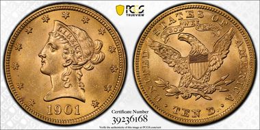 1901 $10 MS64