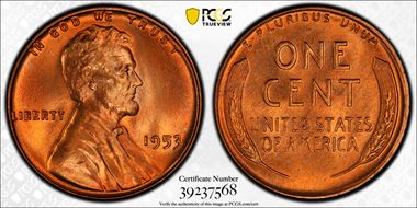 1953 1C MS67RD