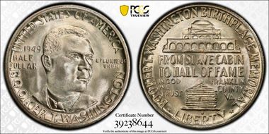 1949-S 50C Booker T. Washington MS67