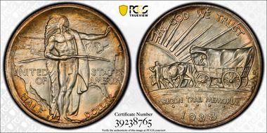 1938-S 50C Oregon MS67+