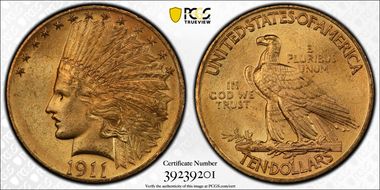 1911 $10 MS64