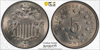 1874 5C MS65+ 