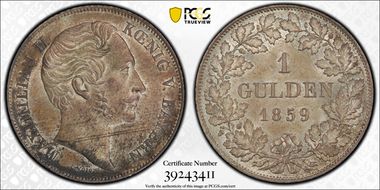 1859 Gulden MS63