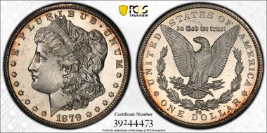 1879-CC $1 Capped Die MS62PL