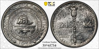 1936 50C Norfolk MS67