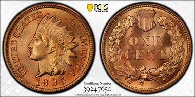 1905 1C MS66+ RD