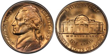 1939-D 5C Reverse of 1938 MS67+ FS