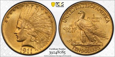 1911 $10 MS64