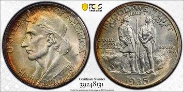 1935 50C Boone MS67+