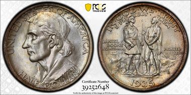 1935-D 50C Boone MS67+