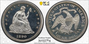 1890 25C PR66+ CAM