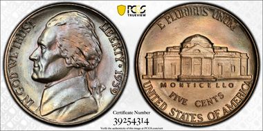 1939 5C Reverse of 1940 MS68FS