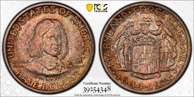 1934 50C Maryland MS67+