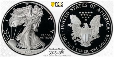 1995-W $1 Silver Eagle PR69DCAM