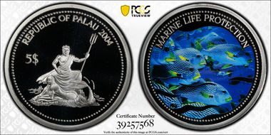 2004 $5 KM-107 Blue Fish PR69DCAM