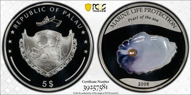 2008 $5 KM-137 Pearl of the Sea PR69DCAM