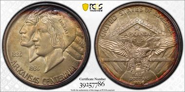 1935 50C Arkansas MS67+