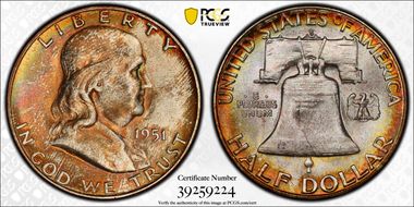 1951-S 50C MS67FBL