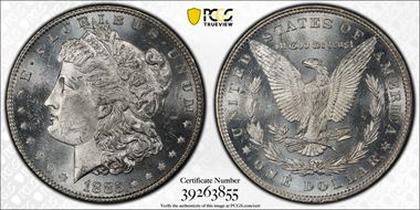 1885 $1 MS62PL