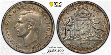 1942-S Florin KM-40  Ag AU50