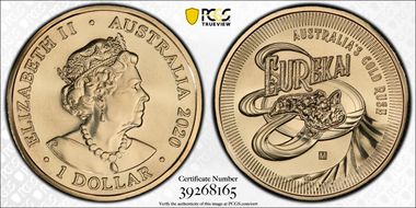 2020-M $1 Eureka! Australian Gold Rush Privy MS69