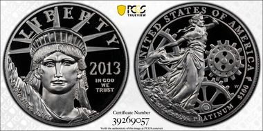 2013-W $100 Statue of Liberty PR70DCAM