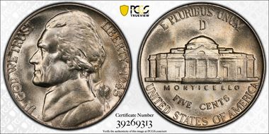 1945-D 5C DDO FS-101 MS66FS