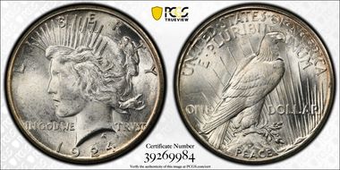 1924-S $1 MS65+