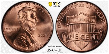 2020 1C Shield Early Find MS66RD