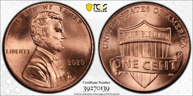 2020 1C Shield Early Find MS66RD