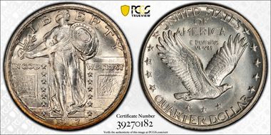 1917-S 25C Type 2 MS64FH