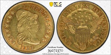 1799 $10 Large Obverse Stars AU55