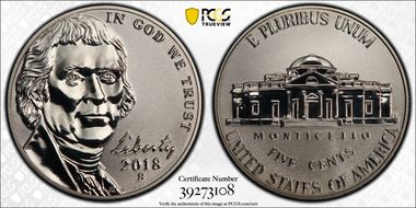 2018-S 5C Reverse Proof 50th Anniversary Set PR69