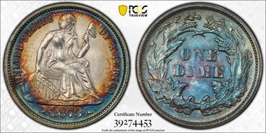 1873 10C Arrows MS61