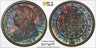 1893 1/2 Cr S-3938 PR65+