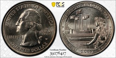 2019-W 25C American Memorial NP MS66