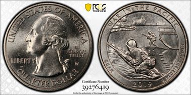 2019-W 25C War in the Pacific NP MS66