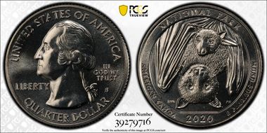 2020-S 25C American Samoa NP First Strike MS64+