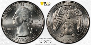 2020-P 25C American Samoa NP First Strike MS66